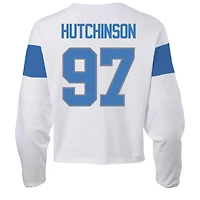 Women's Fanatics Aidan Hutchinson Ash Detroit Lions Plus Name & Number T-Shirt