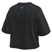 Women's Fanatics  Black Detroit Lions Americana Cropped T-Shirt