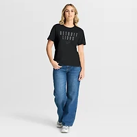 Women's Fanatics Black Detroit Lions Blackout Kneel Down Legacy T-Shirt