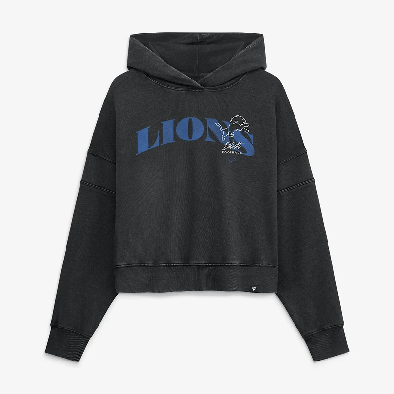 Women's Fanatics Black Detroit Lions Counter Run Pullover Hoodie
