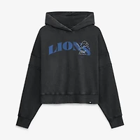 Women's Fanatics Black Detroit Lions Counter Run Pullover Hoodie