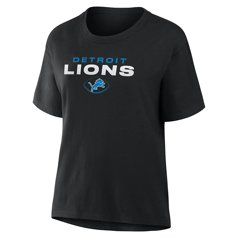 T-shirt Fanatics Black Detroit Lions Fade Legacy pour femmes