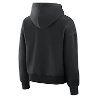 Women's Fanatics Black Detroit Lions Relaxed High Hip Essential Legacy Hoodie