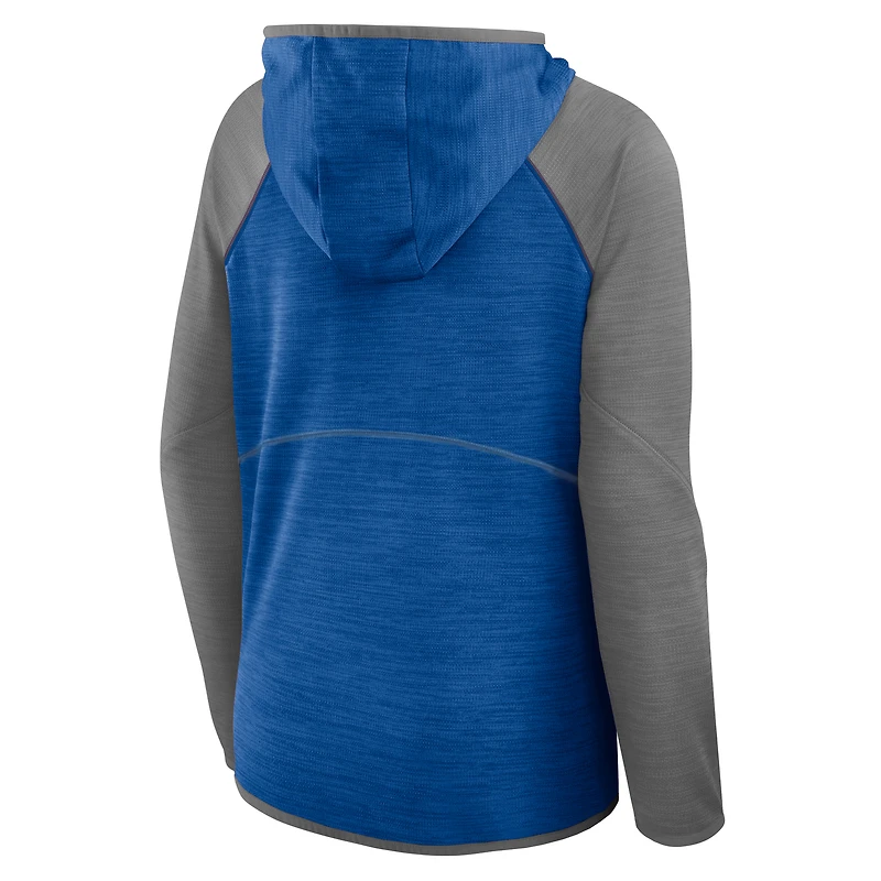 Women's Fanatics Blue Detroit Lions Plus End Around Pass Full-Zip Hoodie