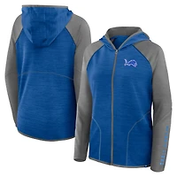 Sweat à capuche zippé bleu taille plus pour femme Fanatics Detroit Lions