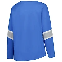 Women's Fanatics Blue Detroit Lions Plus Redzone 3/4-Sleeve Scoop Neck T-Shirt