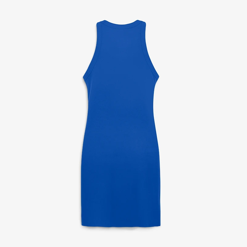 Robe sans manches côtelée tri-blend Detroit Lions bleue pour femme de Fanatics