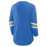 Women's Fanatics  Blue Detroit Lions Redzone 3/4-Sleeve T-Shirt