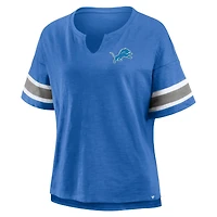 Women's Fanatics Blue Detroit Lions Redzone Curl Route T-Shirt
