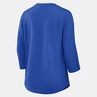 Women's Fanatics  Blue Detroit Lions Team First Deceptive Juke 3/4-Sleeve V-Neck T-Shirt