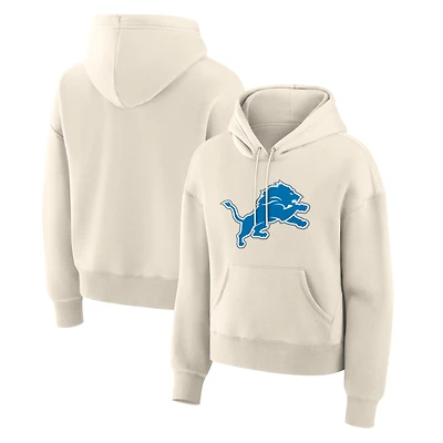 Women's Fanatics Cream Detroit Lions Dove Legacy Pullover Hoodie