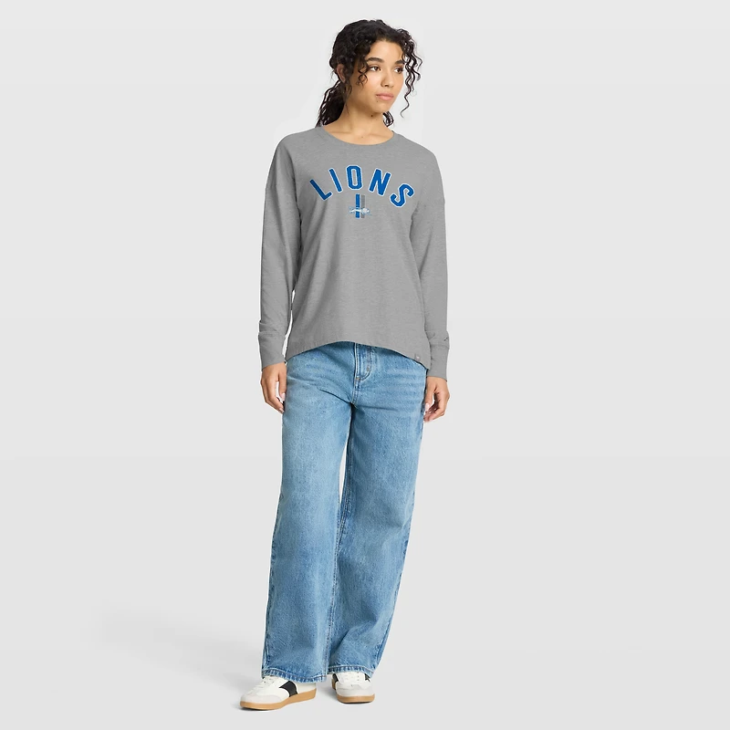 Women's Fanatics Heather Gray Detroit Lions Hometown Legacy Long Sleeve T-Shirt
