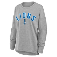 Women's Fanatics Heather Gray Detroit Lions Hometown Legacy Long Sleeve T-Shirt