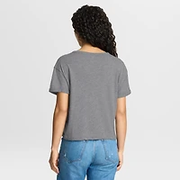 Women's Fanatics Heather Gray Detroit Lions Overplayed Tribute Tri-Blend Boxy T-Shirt