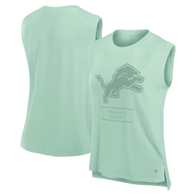 Women's Fanatics Mint Detroit Lions Studio Embrace Tank Top