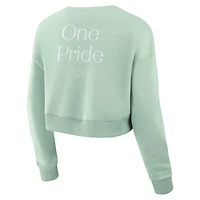 Sweat-shirt court Fanatics Mint Detroit Lions Studio Tri-Blend pour femme