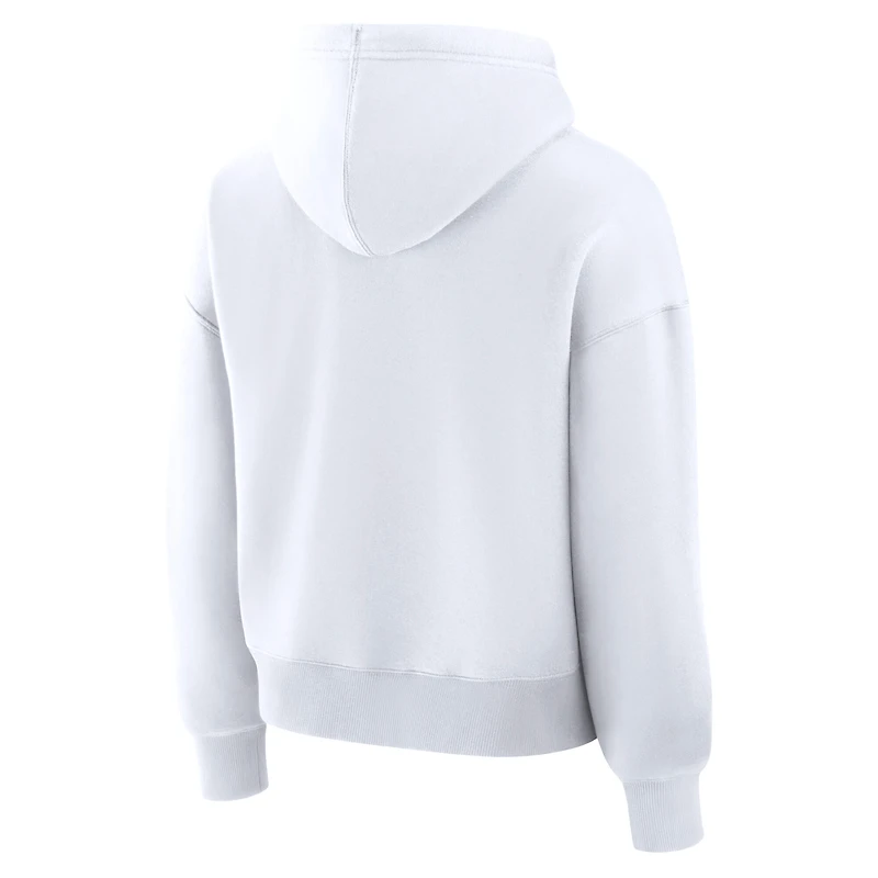 Sweat à capuche blanc pour femmes Fanatics Detroit Lions Eligible Receiver Legacy