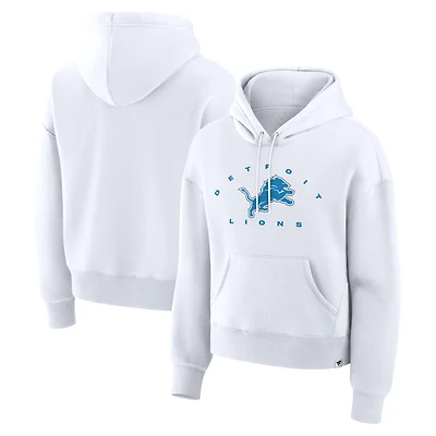 Women's Fanatics White Detroit Lions Eligible Receiver Legacy Pullover Hoodie