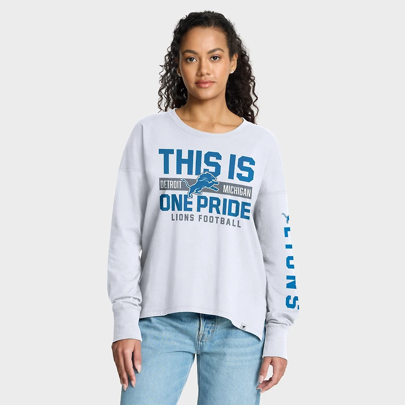 Women's Fanatics White Detroit Lions Hometown Legacy Long Sleeve T-Shirt