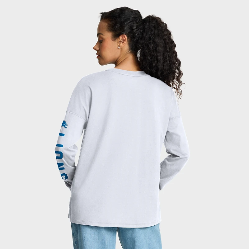 Women's Fanatics White Detroit Lions Hometown Legacy Long Sleeve T-Shirt