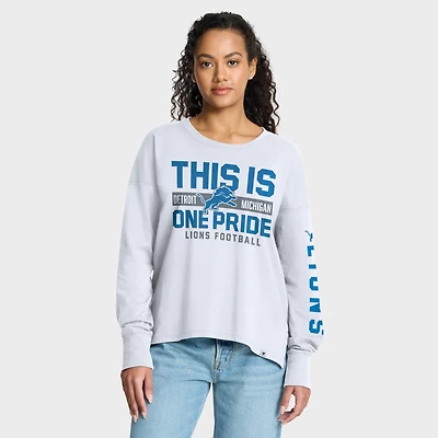 T-shirt à manches longues Fanatics blanc pour femme, motif Hometown Legacy des Lions de Detroit