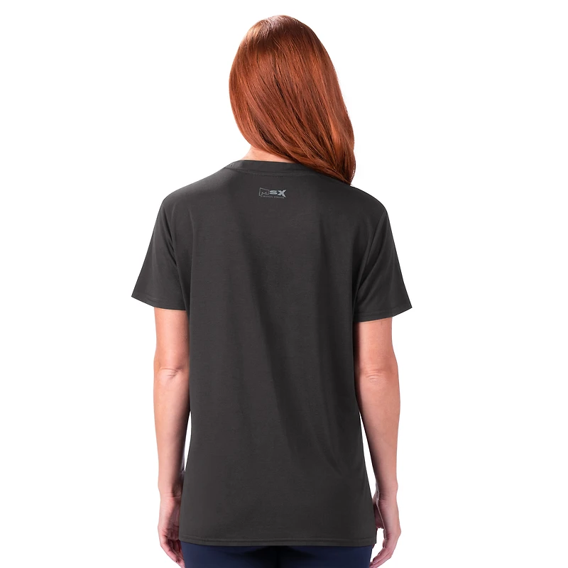 T-shirt tri-blend Performance Jacey G-III 4Her par Carl Banks pour femme, noir, des Lions de Detroit