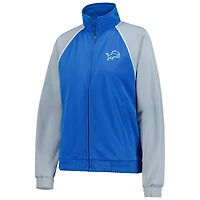 Women's G-III 4Her by Carl Banks Blue Detroit Lions Replay Full-Zip Track Jacket