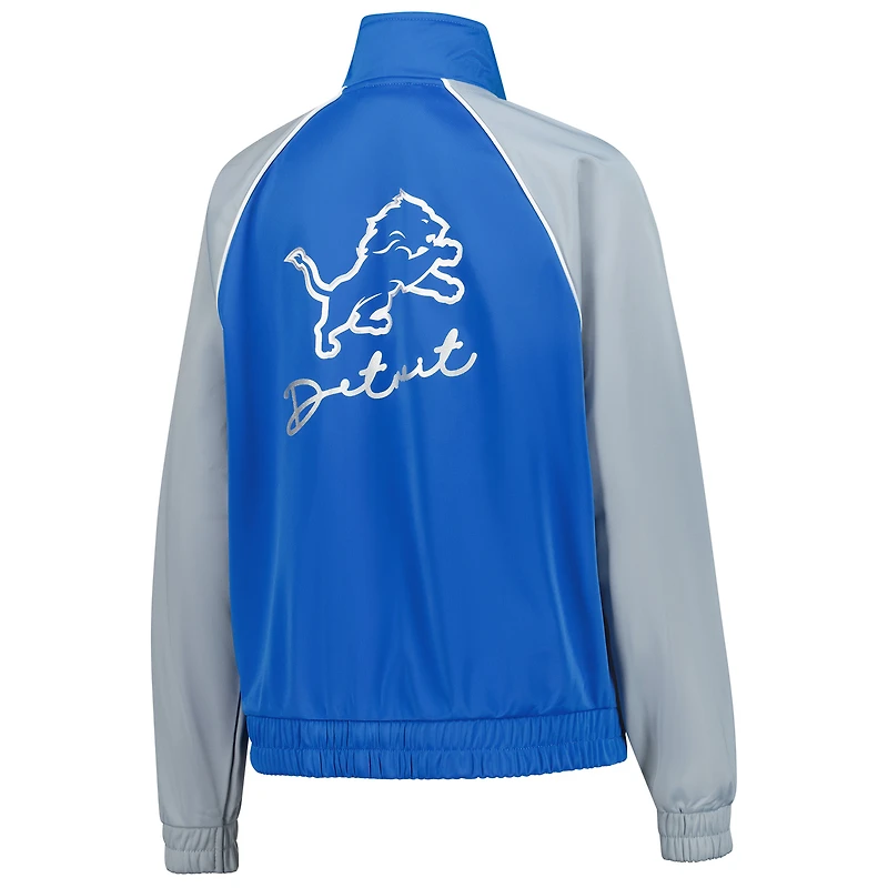 Veste de survêtement zippée intégrale G-III 4Her by Carl Banks pour femme, bleu, des Lions Détroit Replay