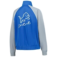 Veste de survêtement zippée intégrale G-III 4Her by Carl Banks pour femme, bleu, des Lions Détroit Replay