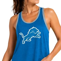 Women's G-III 4Her by Carl Banks Blue Detroit Lions Tater II Racerback Tank Top