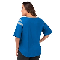 T-shirt Linebacker G-III 4Her by Carl Banks Royal Detroit Lions pour femme