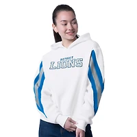 Women's G-III 4Her by Carl Banks  White Detroit Lions Oversized Fresh Field Sherpa Hoodie
