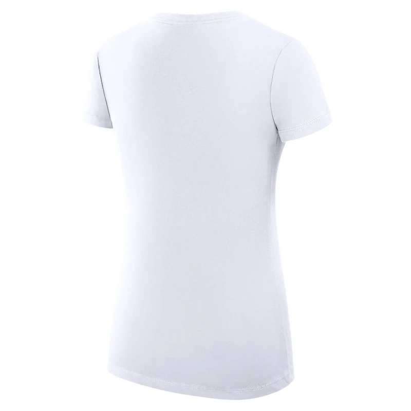 T-shirt léger à col en V et coupe ultra-ajustée G-III 4Her par Carl Banks pour femme, motif Detroit Lions, avec logo de l'équipe