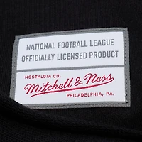 Women's Mitchell & Ness  Black Detroit Lions Cropped Long Sleeve Rugby Polo