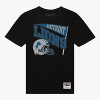 T-shirt noir dynamique pour femme Mitchell & Ness, motif petit ami des Detroit Lions