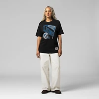 T-shirt noir dynamique pour femme Mitchell & Ness, motif petit ami des Detroit Lions