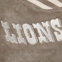 Women's Mitchell & Ness  Tan Detroit Lions Full-Snap Varsity Jacket