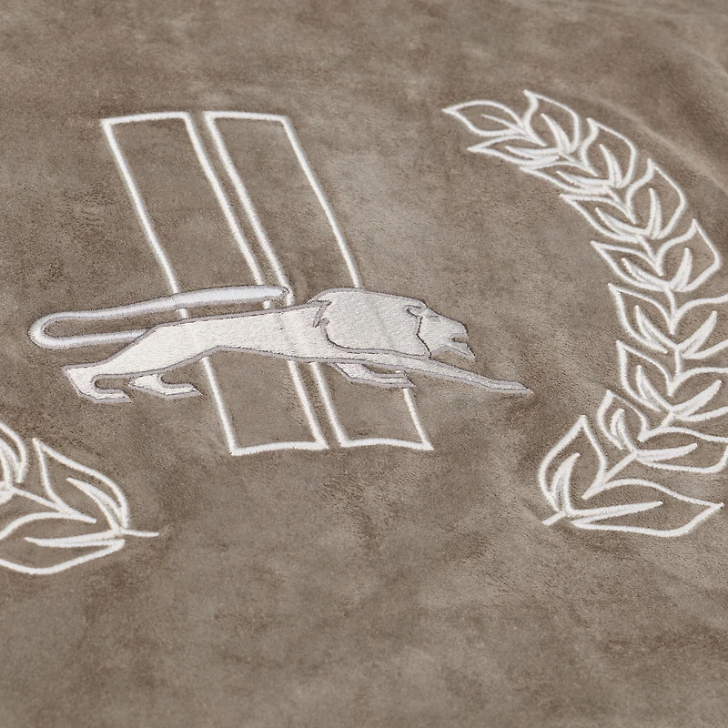 Veste universitaire Mitchell & Ness beige Detroit Lions pour femme, à boutons-pression.