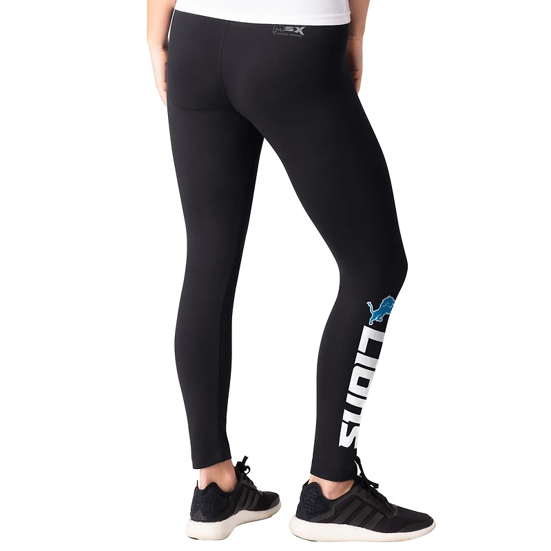 Women's MSX by Michael Strahan Black Detroit Lions Lila Leggings
