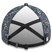 Women's New Era  Black Detroit Lions 2025 NFL Crucial Catch Pony Tail Adjustable Hat