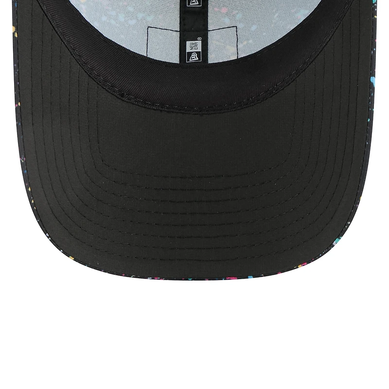 Casquette ajustable à queue de cheval NFL Crucial Catch 2025 des Lions de Detroit de New Era pour femme, noire