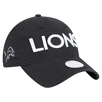 Casquette ajustable Cece 9TWENTY Detroit Lions de New Era pour femme noire