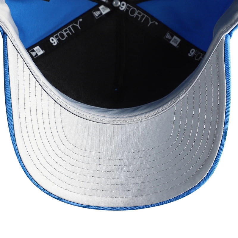 Casquette ajustable New Era 9FORTY M-Crown A-Frame bleu métallisé des Lions de Detroit pour femme