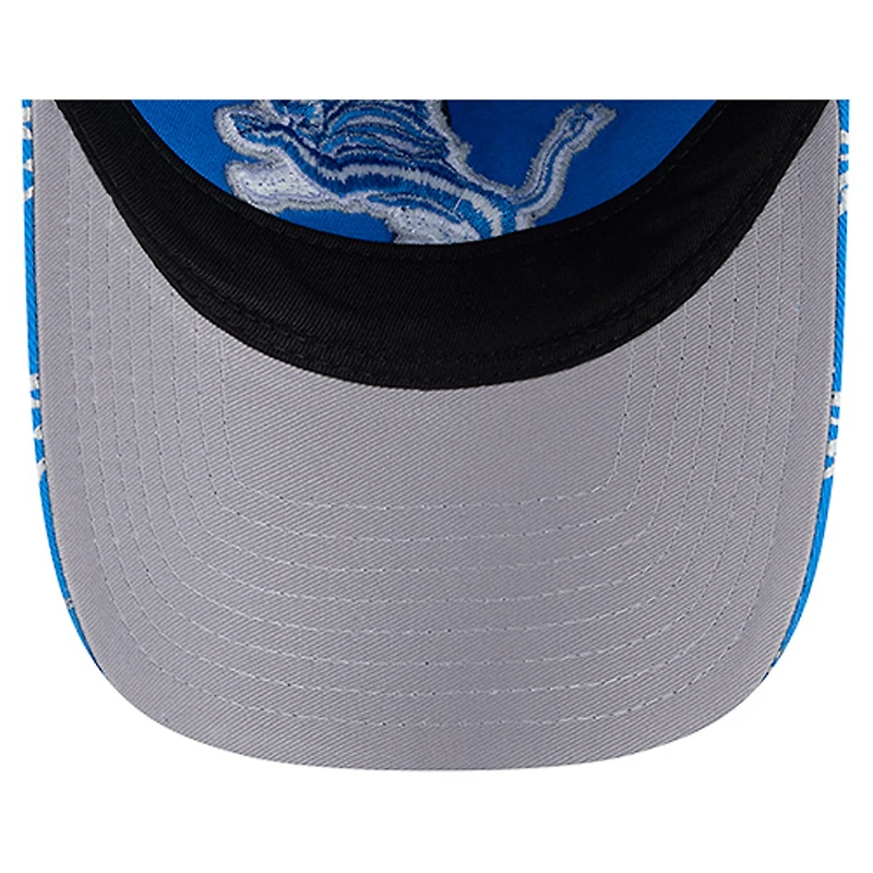 Women's New Era  Blue Detroit Lions Ribbon 9TWENTY Adjustable Hat