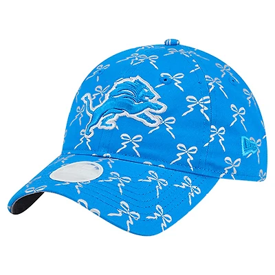 Women's New Era  Blue Detroit Lions Ribbon 9TWENTY Adjustable Hat