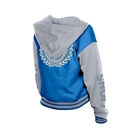 Women's New Era  Blue Detroit Lions Throwback Full-Snap Hooded Jacket