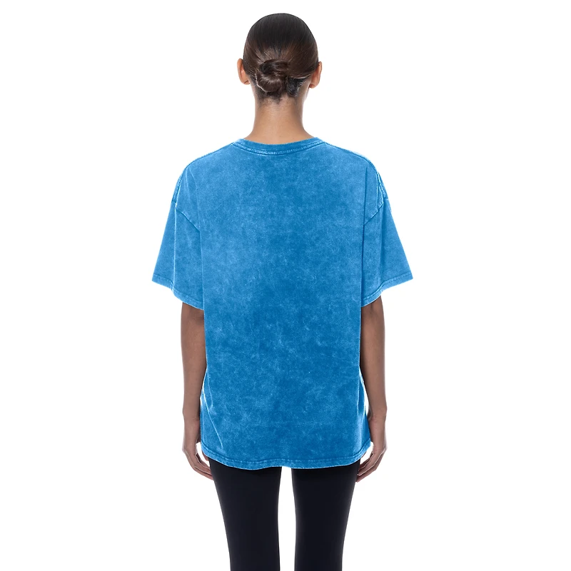 Women's New Era Blue Detroit Lions Throwback Oversized T-Shirt