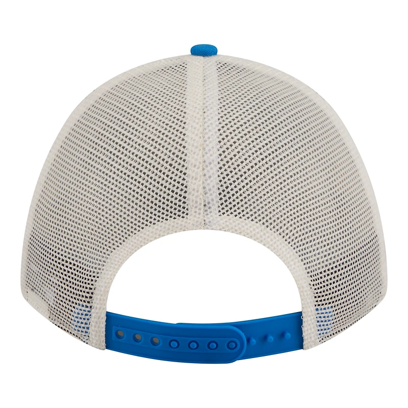 Casquette ajustable New Era crème/bleue Detroit Lions Retro A-Frame 9FORTY pour femme