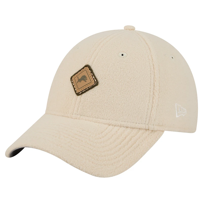 Casquette ajustable confortable 9FORTY crème Detroit Lions de New Era pour femme