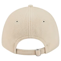 Casquette ajustable confortable 9FORTY crème Detroit Lions de New Era pour femme